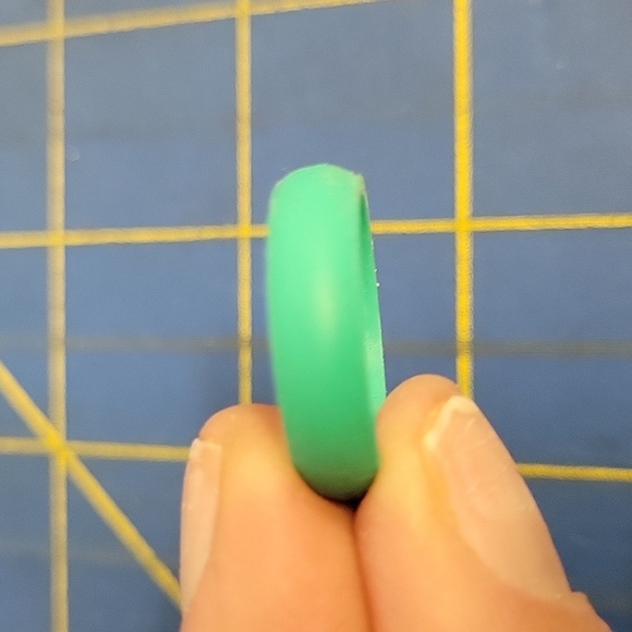 Teal Turquoise Silicone Rubber Ring - Picture 1 of 4